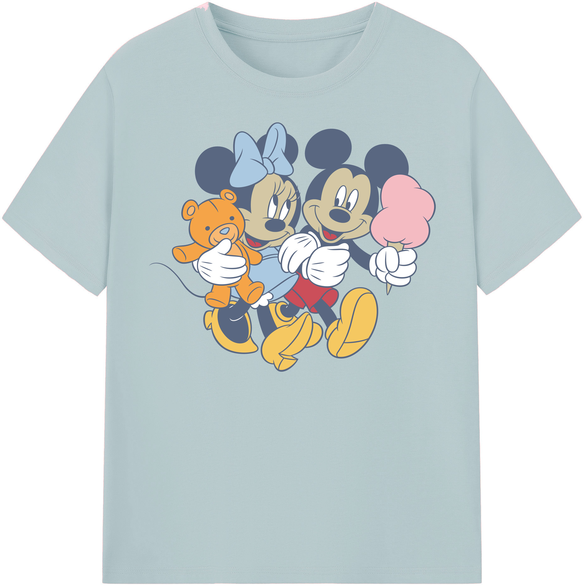 （画像用） ミッキーマウス Mickey Mouse 綿100％半袖Tシャツ（フロントプリント）